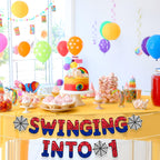 TaoBary Spider Theme 1st Birthday Banner – Pre-Strung, Easy Setup