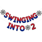TaoBary Spider Theme 2nd Birthday Banner – Pre-strung Kids Party Decoration