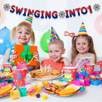 TaoBary Spider Theme 1st Birthday Banner – Pre-Strung, Easy Setup