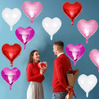TAOYE Red Pink Heart Balloons, 18 Inch – 12 Pack Mylar Heart Foil Balloons for Birthday, Wedding, Valentine