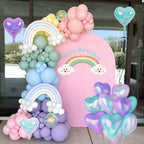 TAOYE Iridescent Heart Balloons – 12Pcs 18in Transparent Crystal Heart Foil Balloons