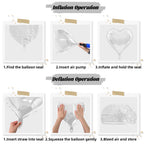 TAOYE White Heart Foil Balloons 18 Inch – 12 Pack for Weddings, Birthdays, Baby Showers
