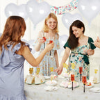 TAOYE White Heart Foil Balloons 18 Inch – 12 Pack for Weddings, Birthdays, Baby Showers