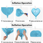 TAOYE Pink & Blue 18-Inch Heart Foil Balloons – Pastel Baby Shower & Gender Reveal Decor