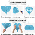 TAOYE Blue Heart Foil Balloons – 18 Inch Mixed Blue Hearts for Celebrations