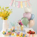 TAOYE Pastel Colorful Heart Foil Balloons – 10 Pack, 18-Inch Rainbow Hearts