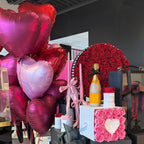 TAOYE Wine Red Heart Balloons – 18-Inch Foil Hearts, 12-Count Burgundy, Red, Pink & Rose Gold Party Decor
