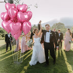 TAOYE Pink Heart Foil Balloons, 18-Inch, 10-Pack — Ideal for Weddings, Birthdays, Baby Showers