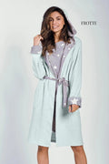 Taro soft terry knit fabric womens bathrobe