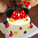 Tarocynn 20Pcs Mouse Birthday Cake Topper with Bows and Ears – Party Decor Kit