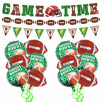 TATAUP Football Theme Party Kit – GAME TIME Banners, 12 Balloons, Tailgate Decor