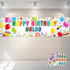 Tatuo Personalized Birthday Banner with Name – DIY Colorful Alphabet Backdrop for Indoor & Outdoor Parties