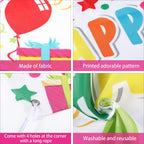 Tatuo Personalized Birthday Banner with Name – DIY Colorful Alphabet Backdrop for Indoor & Outdoor Parties