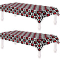 Tatuo 2 Pcs Casino Theme Poker Tablecloths - Las Vegas Style 54 x 108 in | Disposable Plastic Table Cover