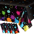 Tatuo Glow Party Table Covers – Neon Plastic Tablecloths 108 x 54 in (6 Pieces)