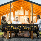 Tatuo 3-Piece We Will Miss You Tablecloth – Gold Stars, Farewell & Retirement Party Decor