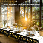 Tatuo 3-Piece We Will Miss You Tablecloth – Gold Stars, Farewell & Retirement Party Decor
