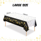 Tatuo 3-Piece We Will Miss You Tablecloth – Gold Stars, Farewell & Retirement Party Decor