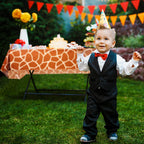 Tatuo 5-Piece Safari Animal Tablecloth Set | Jungle Print Table Covers, 108 x 54 in