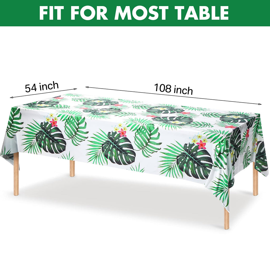 Tatuo 5-Piece Safari Animal Tablecloth Set | Jungle Print Table Covers, 108 x 54 in