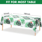 Tatuo 5-Piece Safari Animal Tablecloth Set | Jungle Print Table Covers, 108 x 54 in