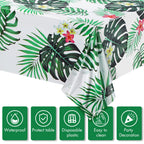 Tatuo 5-Piece Safari Animal Tablecloth Set | Jungle Print Table Covers, 108 x 54 in
