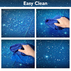 Tatuo Space Tablecloth Set – 3 Pieces Starry Night Galaxy Cover, 54 x 108 in