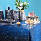 Tatuo Space Tablecloth Set – 3 Pieces Starry Night Galaxy Cover, 54 x 108 in