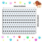 Tatuo 2 Pcs Puppy Paw Print Tablecloths – 71x54 in Black Dog Theme Party Decor