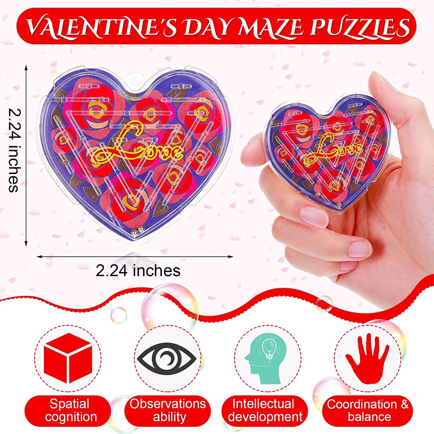 Taulaap 132 Pcs Valentines Day Party Favors for Kids – Classroom Prizes & Pinata Fillers