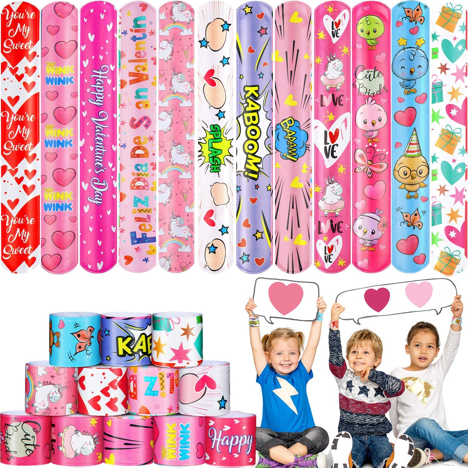 Taulaap 132 Pcs Valentines Day Party Favors for Kids – Classroom Prizes & Pinata Fillers