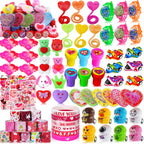 Taulaap 132 Pcs Valentines Day Party Favors for Kids – Classroom Prizes & Pinata Fillers