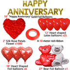 Tayuvira Happy Anniversary Decorations Set – Romantic Balloons & Banner Kit