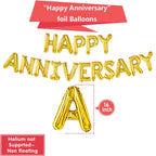 Tayuvira Happy Anniversary Decorations Set – Romantic Balloons & Banner Kit