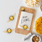 Teaaha Gold Wings Chocolate Decorations – 50 Wizard Party Cupcake Toppers + Glue Points