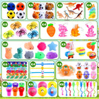Teeanzo 160Pcs Prefilled Easter Eggs Set – 80 Pre-filled Eggs + Variety Toys for Egg Hunts, Party Favors & Classroom Rewards