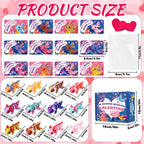 Teeanzo Valentines Day 24-Pack Axolotl 3D Printed Figurines with Cards – Classroom Gifts & Party Favors