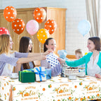Tegeme Little Cutie Tablecloths - Orange Fruit Theme, 3-Pack (54x108 in)