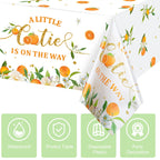 Tegeme Little Cutie Tablecloths - Orange Fruit Theme, 3-Pack (54x108 in)