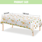 Tegeme Little Cutie Tablecloths - Orange Fruit Theme, 3-Pack (54x108 in)