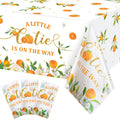 Tegeme Little Cutie Tablecloths - Orange Fruit Theme, 3-Pack (54x108 in)