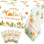 Tegeme Little Cutie Tablecloths - Orange Fruit Theme, 3-Pack (54x108 in)