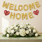 Tegeme Felt Welcome Home Banner – Pre-Strung Rainbow Glitter Garland (2 Pack)