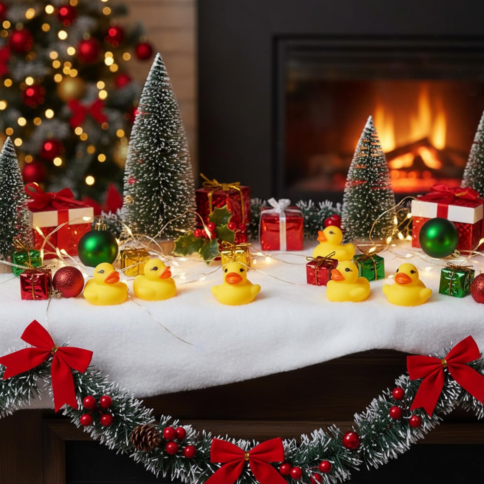 Teling 200 Pcs Mini Rubber Ducks Bulk – Yellow Tiny Squeaky Duckies for Party Favors & Decor