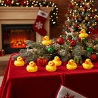 Teling 200 Pcs Mini Rubber Ducks Bulk – Yellow Tiny Squeaky Duckies for Party Favors & Decor