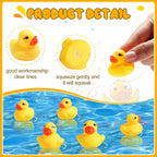 Teling 200 Pcs Mini Rubber Ducks Bulk – Yellow Tiny Squeaky Duckies for Party Favors & Decor
