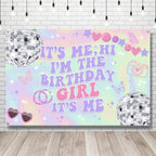 TEMYAXU Iridescent Its Me Birthday Banner – Its Me Hi Im The Birthday Girl (59x39)