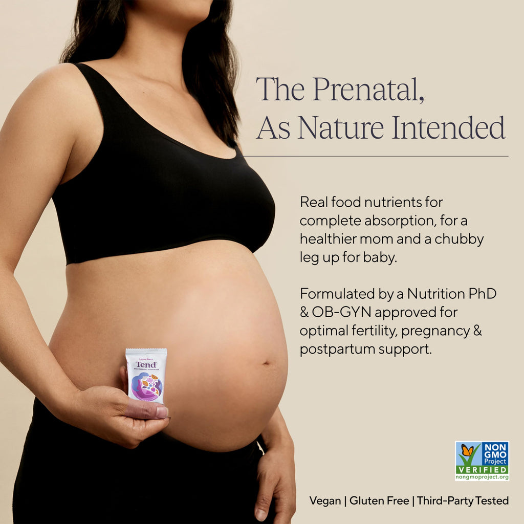 Tend Daily Prenatal-Vitamin-Riegel – Bio DHA & Folsäure (Schokolade Meersalz, 7 Stück)