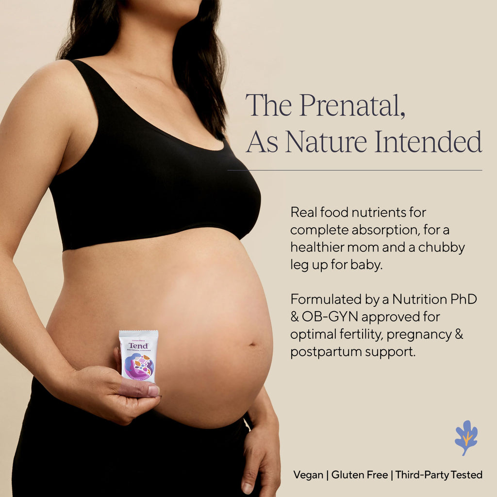 Tend Daily Prenatal Vitaminriegel – Bio, DHA, Folsäure, Vitamin D, B-Vitamine & Cholin | Strawberry Patch 7 Stück
