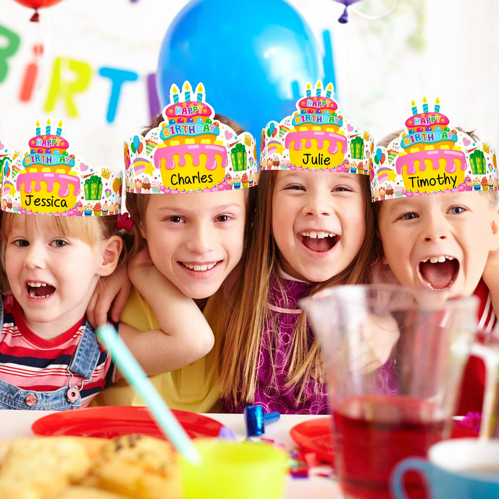 TENDFINE 36 Pack Birthday Crowns for Kids – Colorful Paper Party Hats for Classroom & Parties